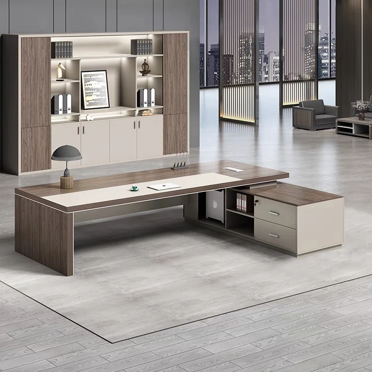 New Coming Office Furniture Wooden Manager Director Table L Shaped Executive Office Desk