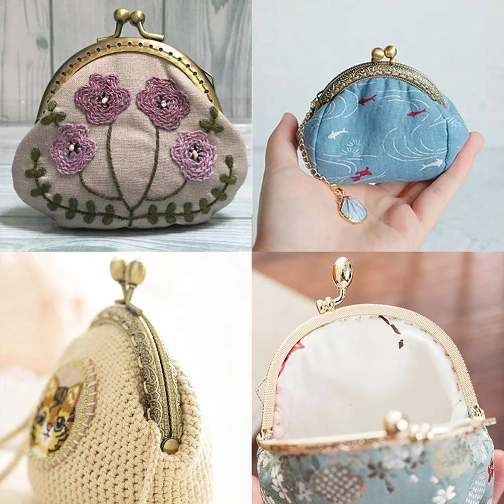 Модный Мини-клатч 8,5 см, рамка для кошелька, металлическая рамка для дамской сумочки с замком