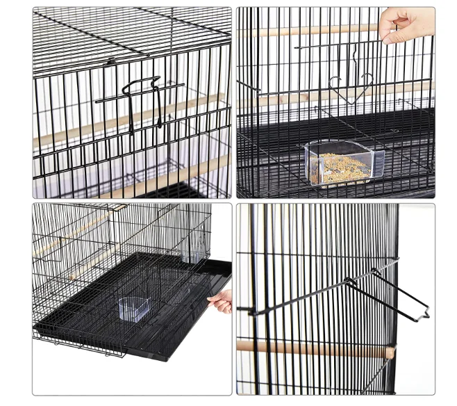 Flight Bird Cage Iron Flight Parrot Cage for Small Parrots Parakeets Cockatiels Budgies Conures Quaker Parrot