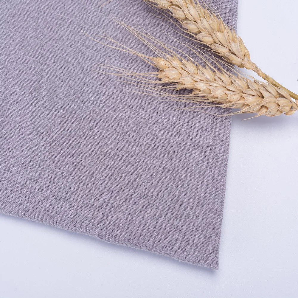 8041# French 100% Linen Fabric  Sandwashed Plain Dyed Stonewashed Linen Fabrics for Clothing