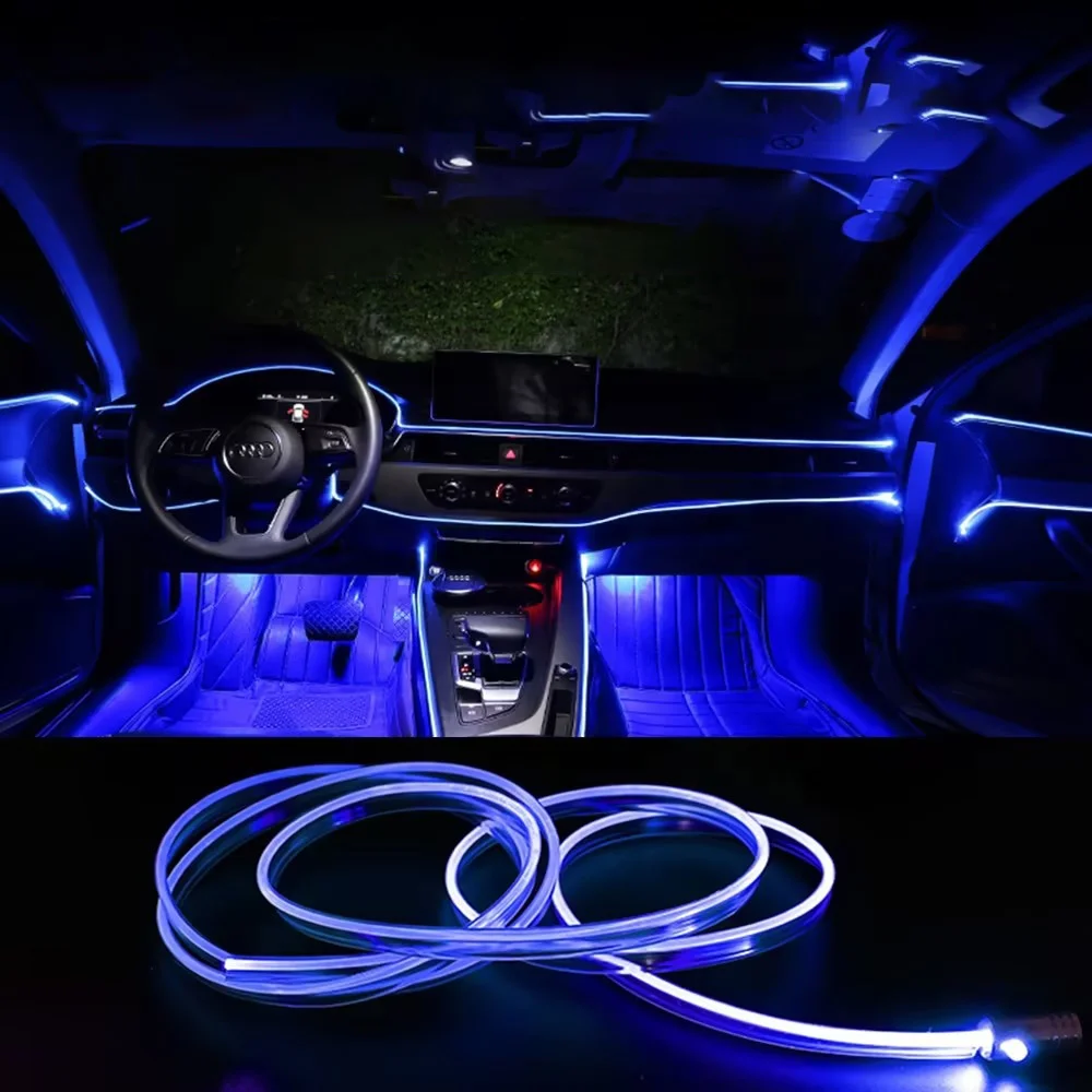 Factory Wholesale Car Styling Cold Light Ambience Lamp Line Car Lights Neon Car LED RGB Neon Interior Atmosphere Light Strip