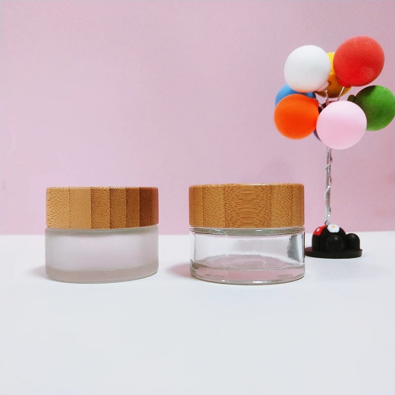 15g Eco-friendly Factory 30ml cosmetic packaging 1oz frosted cream glass jar UV gold lid