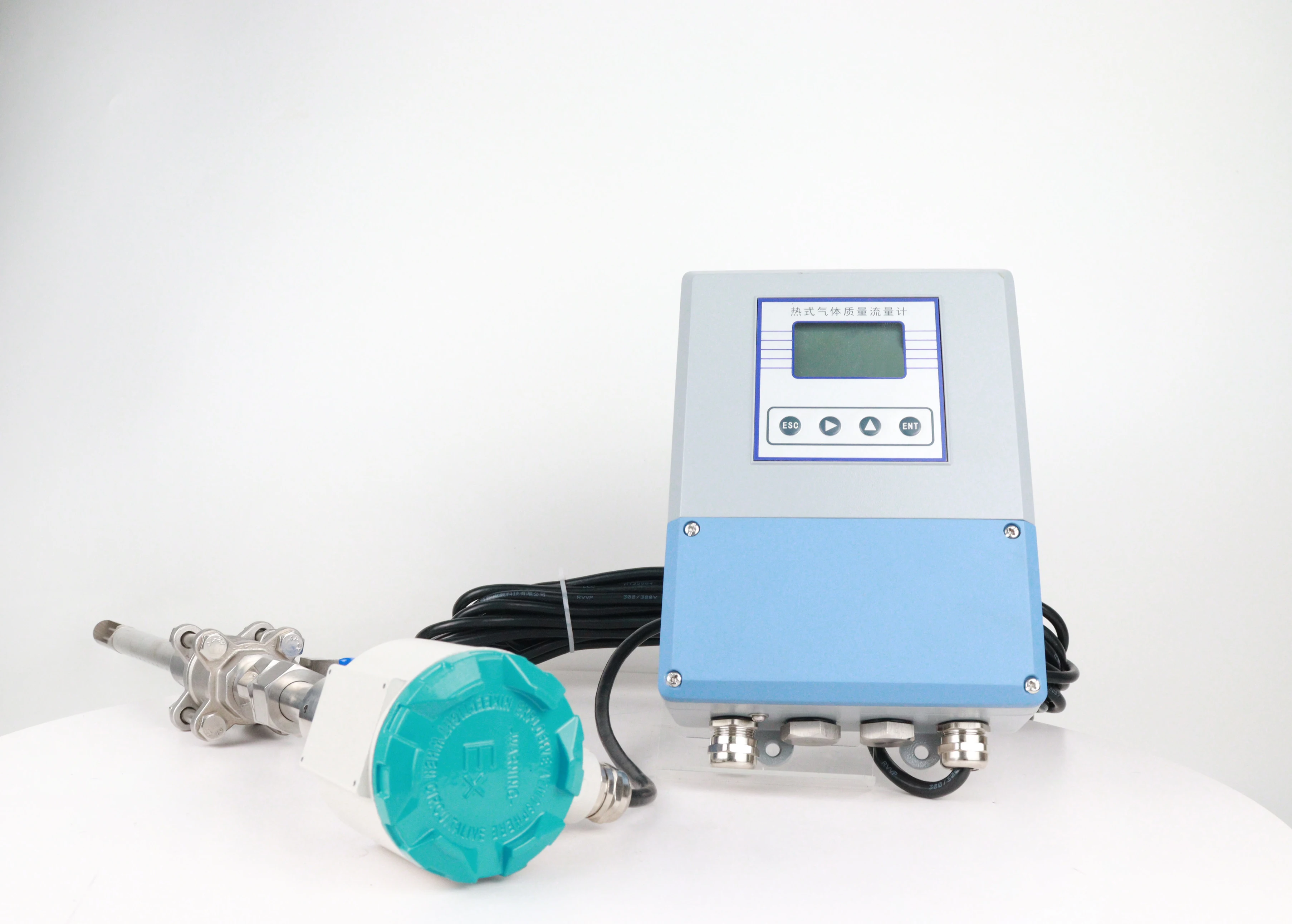 Rs485 digital modbus Co2 treatment natural gas LPG oxygen Flowmeter flange type air compressor thermal mass gas flow meters