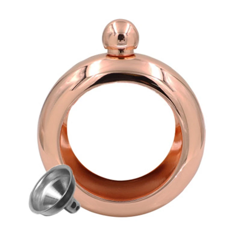 Wholesale Bracelet Flask Stainless Steel Round Sublimation Hip Portable Alcohol Whiskey Wrist for