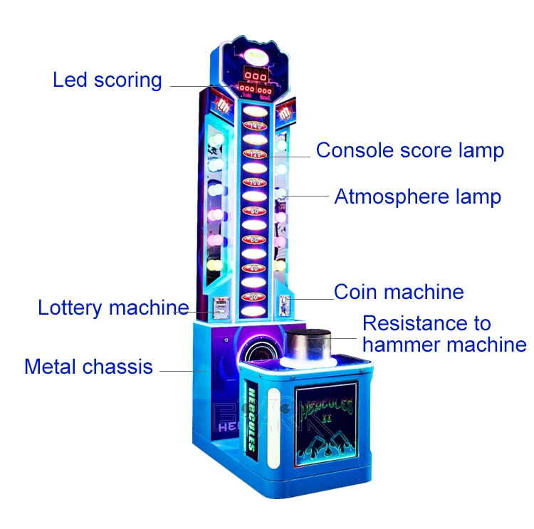 Cheap Coin Dispenser King Of The Hammer Hitting Redemption Arcade Game Machine Punch Boxing Hammer