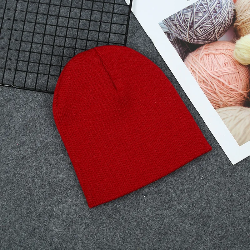 Custom Graphic Design Printed Jacquard Woven Knitted Streetwear Skull Caps Skully Hat Y2K Reversible Beanie