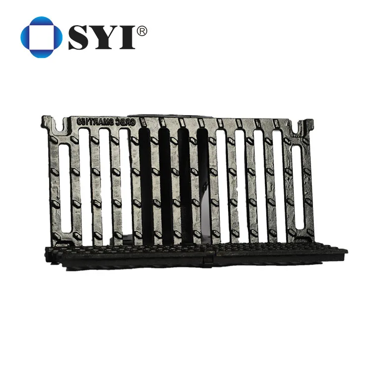 Горячая Распродажа черная битумная решетка SYI En124 D400 из чугуна