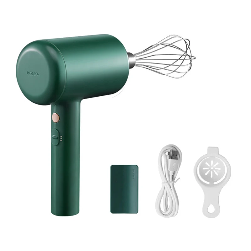 Fashion Retro green Design mixer egg beater Electric 30W 3.7V portable Electric egg mixer