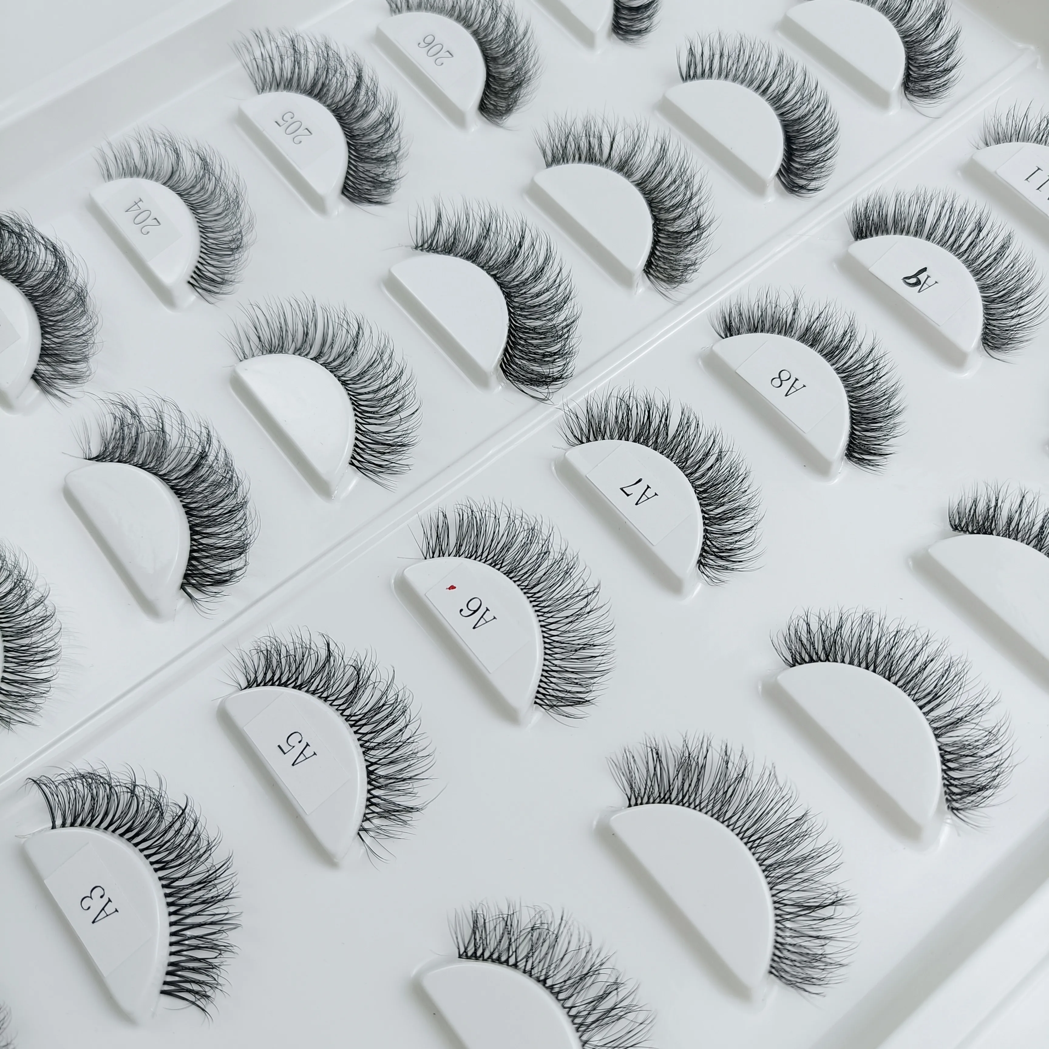 Maynice Vegan Cruelty Free Clear Band Strip Faux Mink Lashes 3d Natural False Eyelash Wholesale Synthetic Fluffy Eyelashes