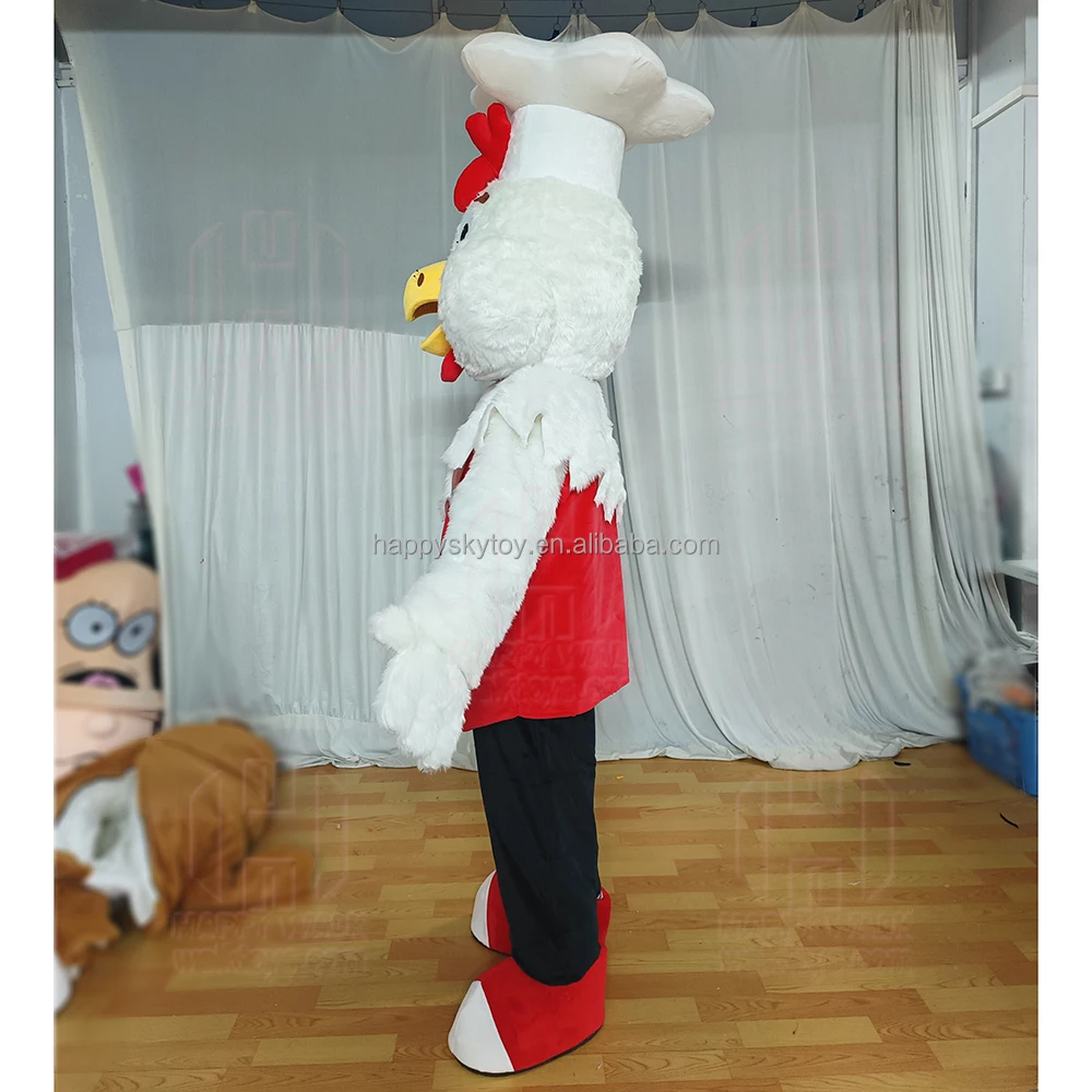 Unisex Adult White Rooster Mascot Costume Festive Fancy Dress for Party Halloween Cosplay & Carnival Holiday