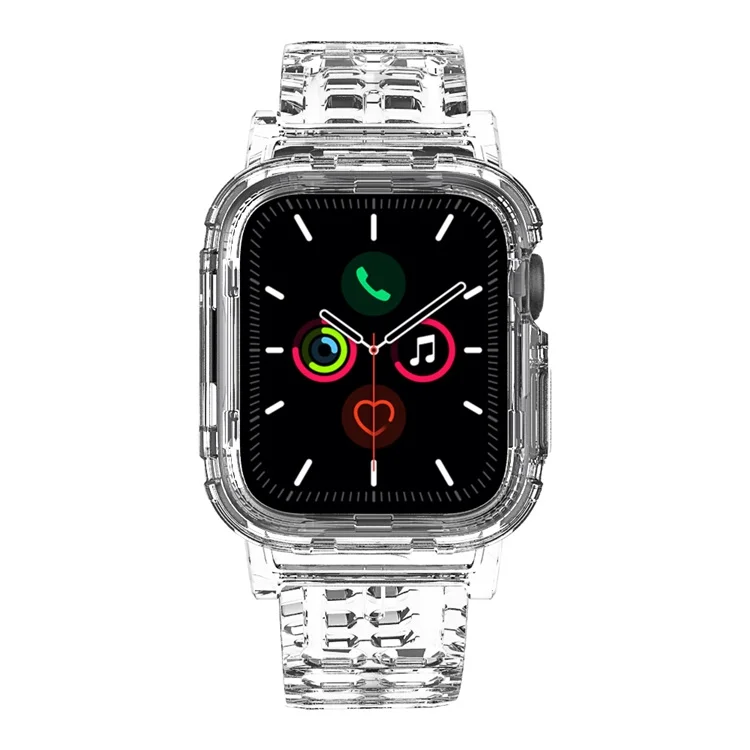 Ремешок для часов чехол прозрачный мягкий силиконовый спортивный Apple Watch 42 мм 44 38