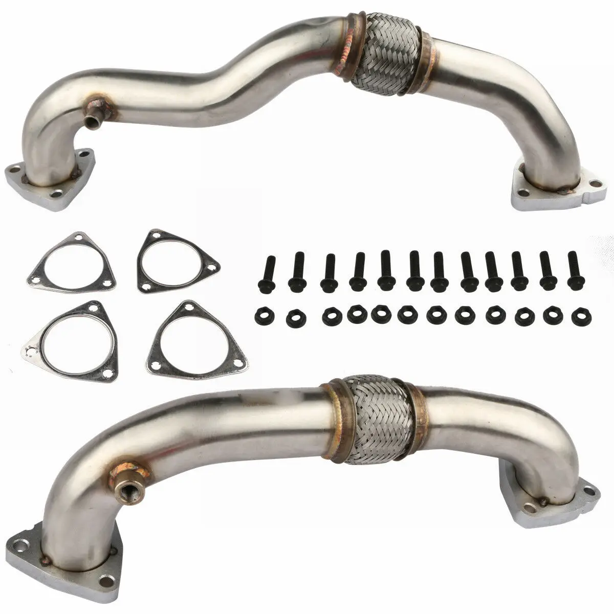 Stainless Steel Heavy Duty Exhaust System No EGR For Ford 6.4L Powerstroke Diesel, Turbocharger Up Pipe