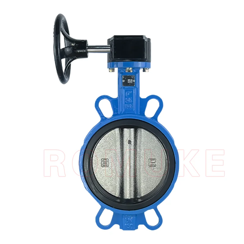 D371X-16Q Turbine Butterfly Valve Ductile Iron Worm Gear Wafer Soft Seal Butterfly Valve DN50100150200