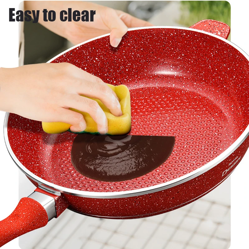 Diecast Nonstick Cookware Set Marble Granite Non Stick Coated Cooking Pot Set Hard Anodized Aluminum Wooden Handle Pots And Pans