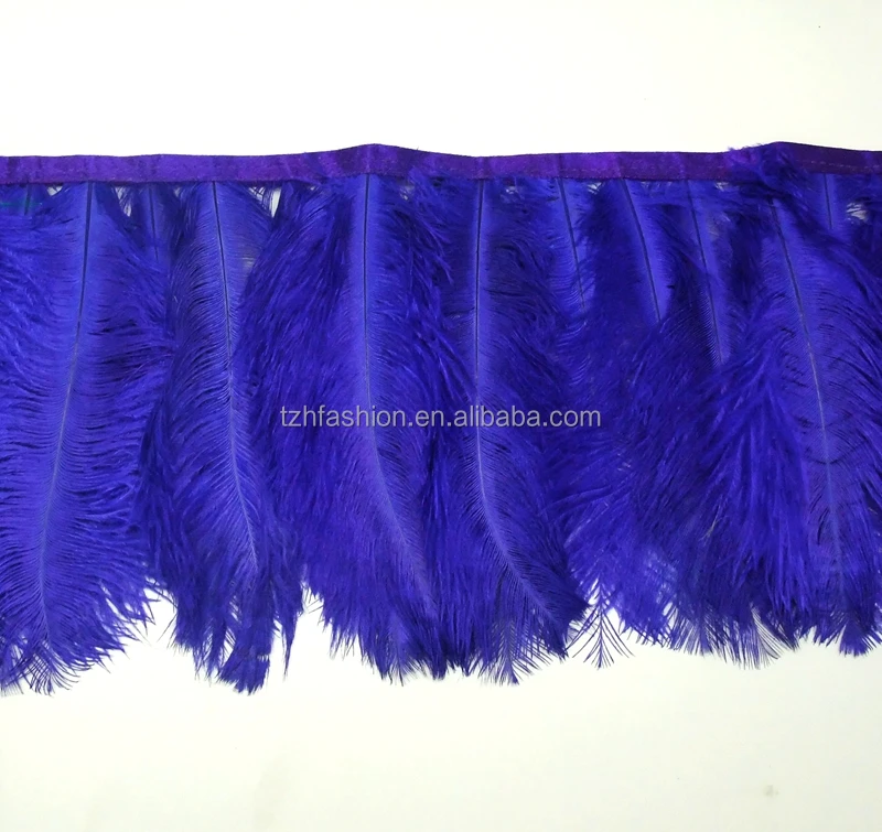 Hot-selling Cheap 10-15cm Ostrich Feather Fringe Trim  For Ladies Sexy  Party Dresses Feather Decoration