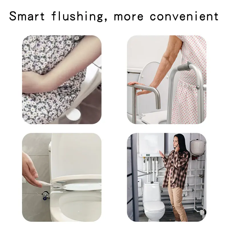 RSTO Up Press Flush Valve Toilet Tank Fitting Automatic Toilet Flush Valve Sensor Smart Toilet Flusher