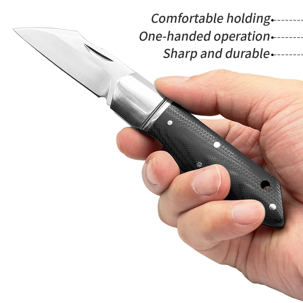 D2 steel blade black color G10 handle survival outdoor g10 bone handle portable camping knife