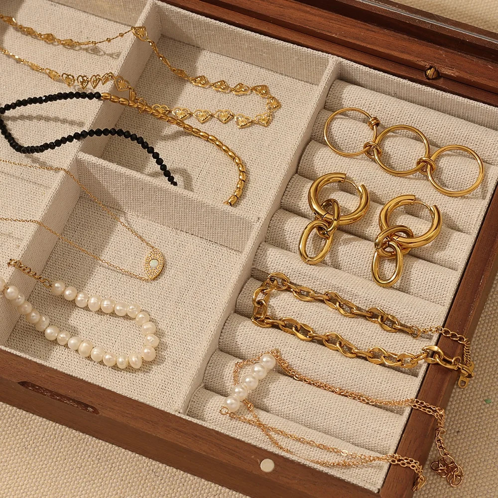 Stainless Steel Gold Plated Multiple Layers Strand Loop Gold Silver Indext Finger Rings Three-Finger Interlocking Style Rings
