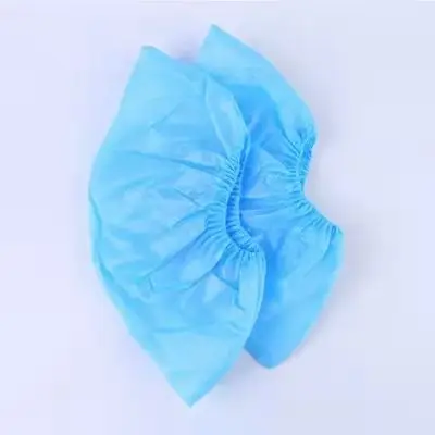 Extensive Use High Quality Non-woven Machine-made Blue Elastic Anti-slip SMS Shoe Covers