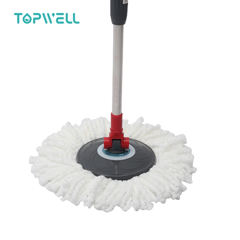 Topwill China Sustainable 130cm Bathroom 100% New PP 360 Bucket Spin Magic Mop With Pedal