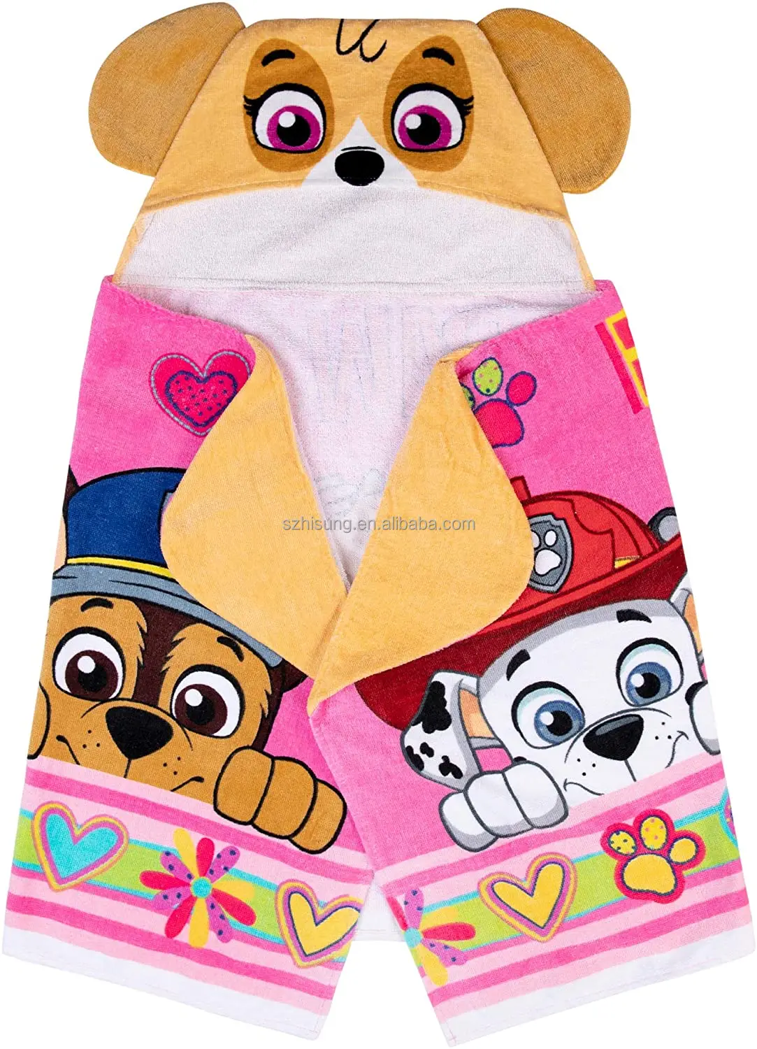 Customized Design Design 100% Cotton Children Beach Cover Up  Kids Swimming Bath Hooded Robe