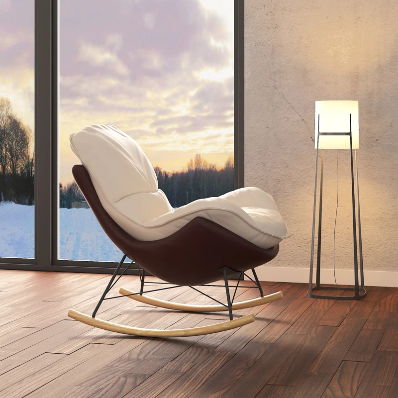 Nordic Light luxury lazy living room family bedroom balcony adult rocking chair