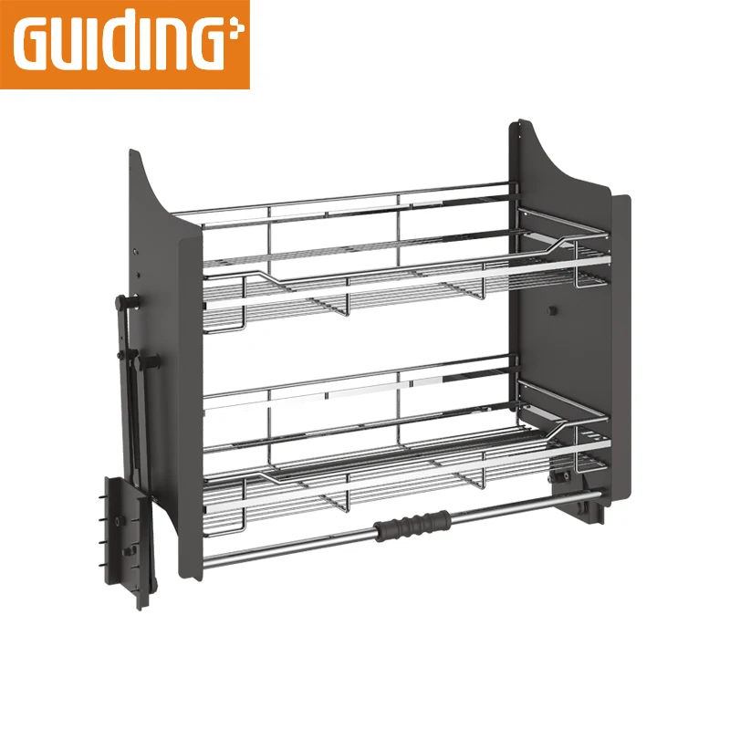 Guiding Pull out drawer multifunction wire basket in pantry cabinet