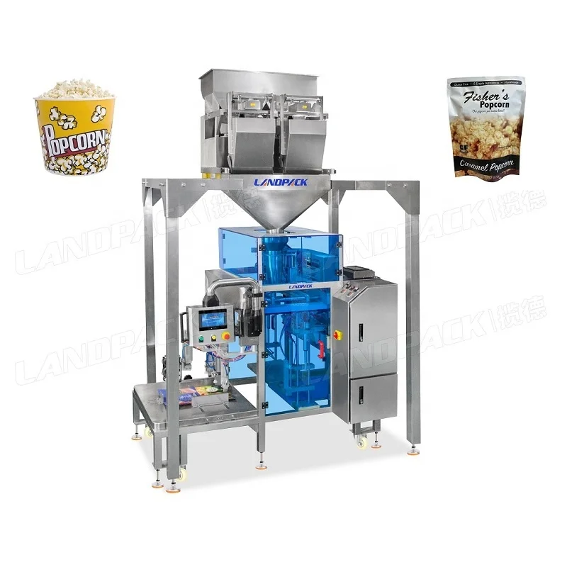 Небольшая упаковочная машина для упаковки попкорна на молнии