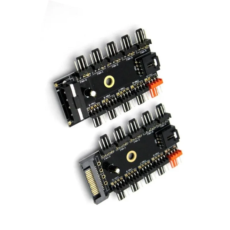 Computer 10 Road Chassis Fan Hub SATA Fan Extension 1 to 10Road STA Fan Controller Other Computer Accessories