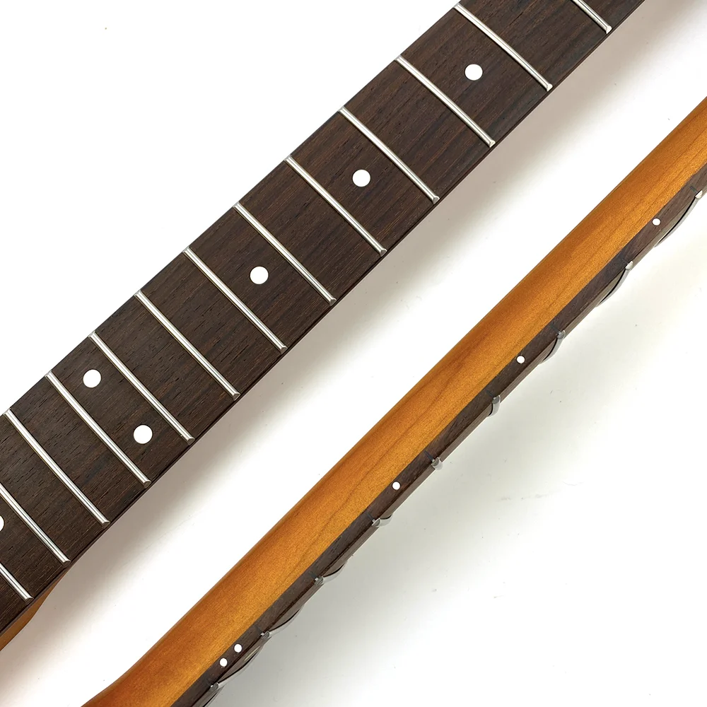 Custom 9.5 Inch Radius 22 Frets electric guitar neck TL Roasted Maple Guitar Neck with rosewood fretboard