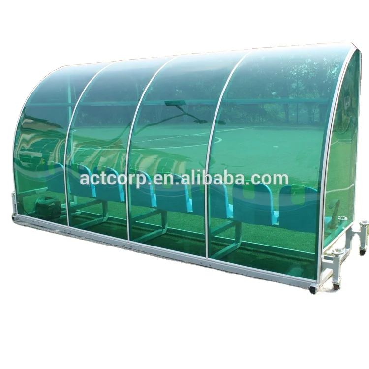 8 seater Soccer player bench football dugout substitute bench with bucket seat