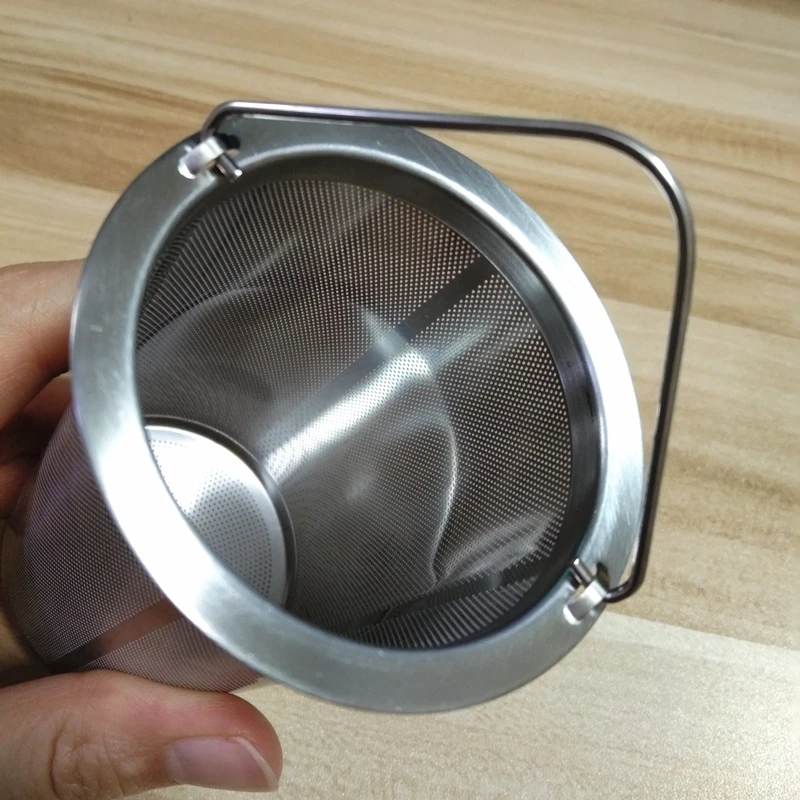 304 Stainless Steel Mesh Tea Infuser with Lid and Ring Tea Ball Strainer for Restaurants for Infusing Tea