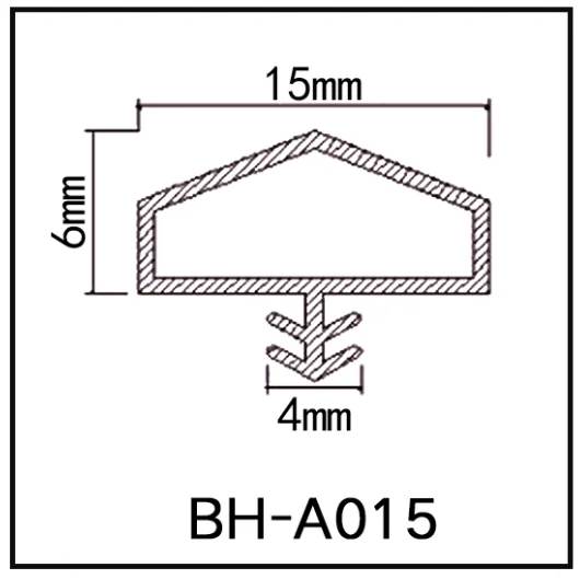 R 15x6x4mm PVC Rubber Timber Wooden Groove Door Window Frame Repair Gasket Pile Caulk Sealing Strip TPE Silicone Weatherstrip