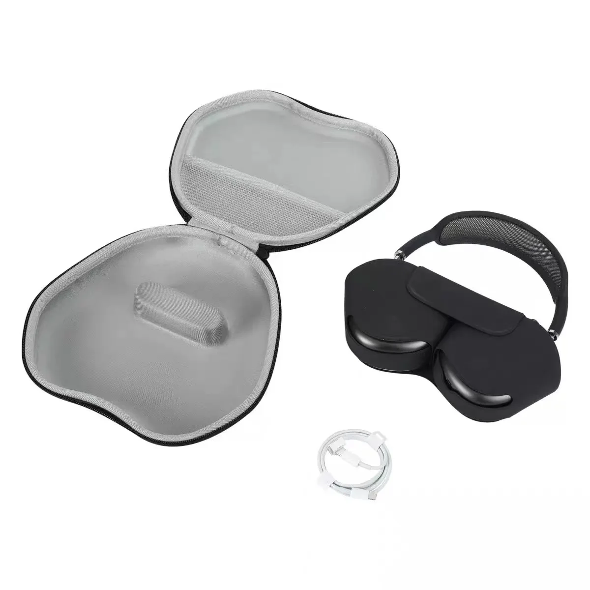 Жесткий чехол для наушников Airpods Max водонепроницаемый защитный на молнии хранения дорожных