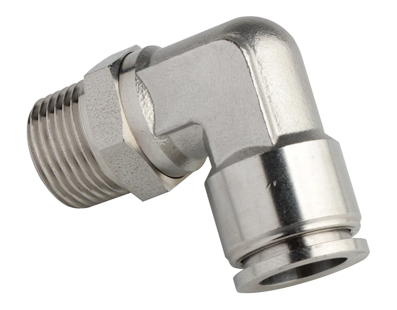 12mm 14mm 16mm & G02 G03 G04 G Thread Male Elbow Stainless Steel Inox SS316L Pneumatic Push to Connect Fittings