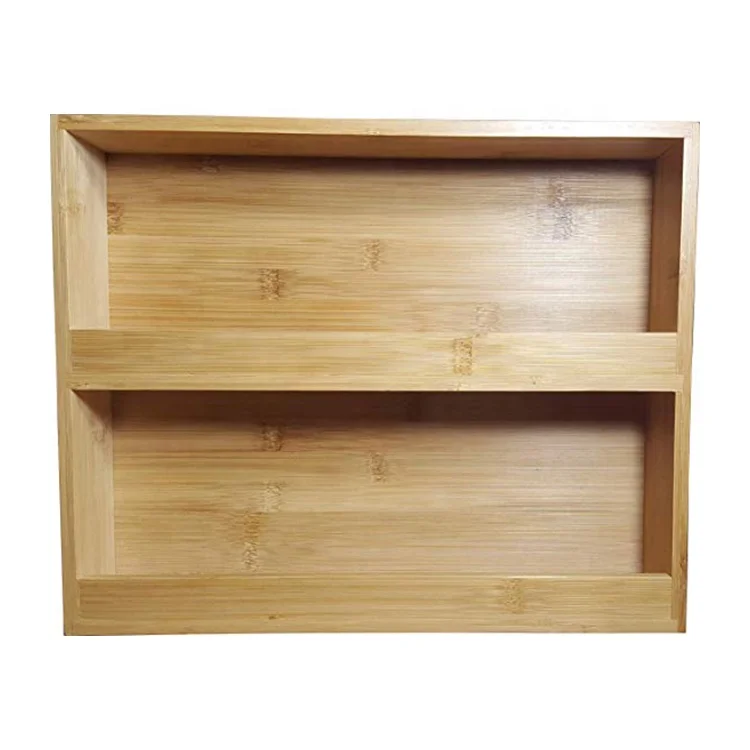 Kitchen Wall Mounted Jar Seasoning Organizer Wood Spice Rack Stands