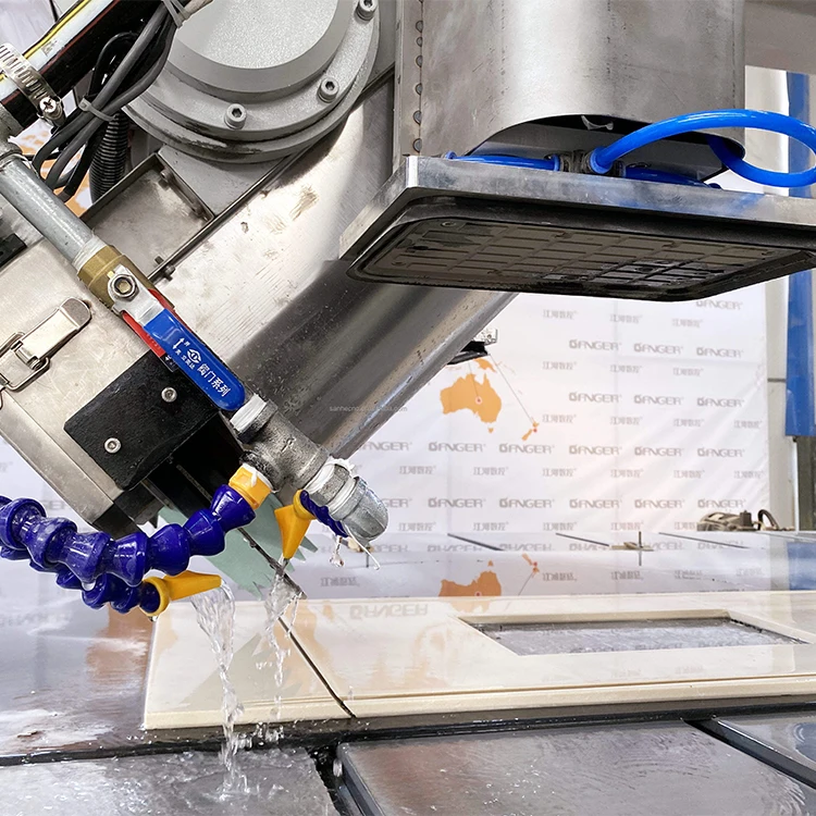 GANGER Многофункциональный cnc 45 градусов 5-осевой мостовой станок для резки мрамора фрезерный