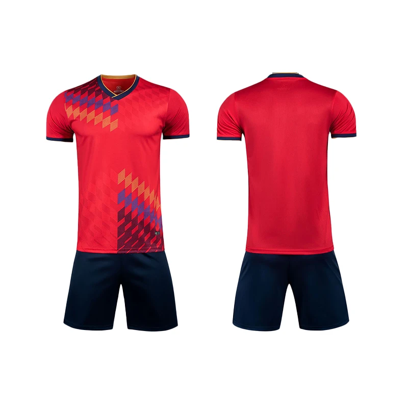 Sublimation Print Number Blank Soccer Shirts Breathable Soccer jersey set Sportswear Training suit  Football Uniform For Men