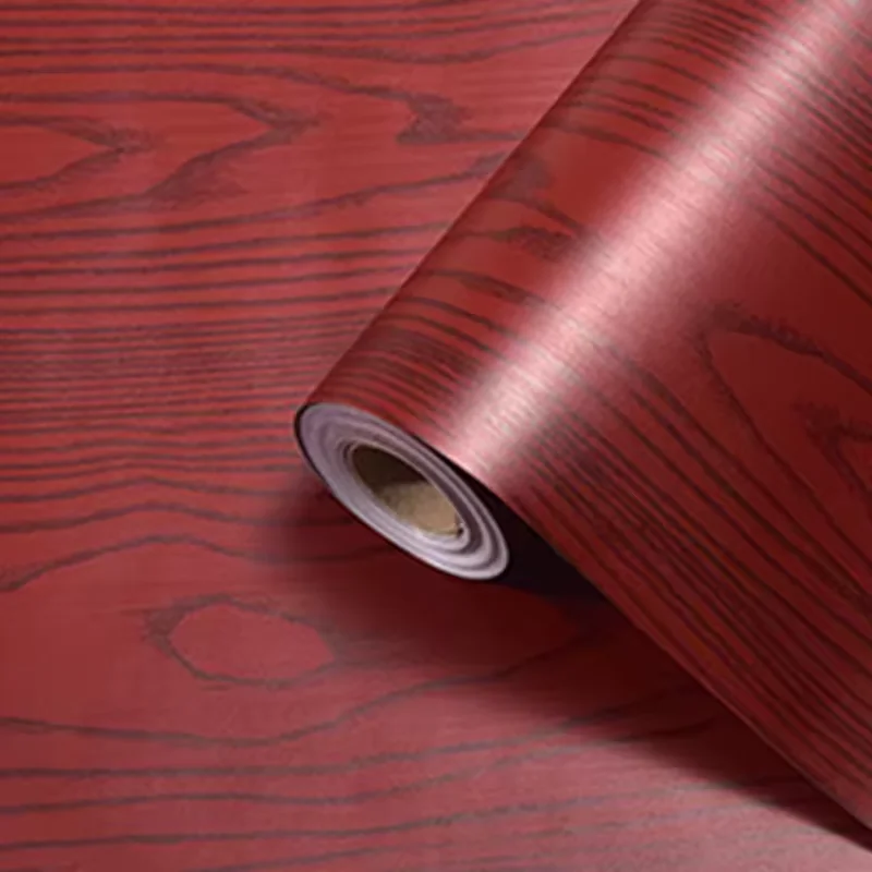 Водостойкие и маслостойкие самоклеящиеся обои из ПВХ под дерево для столовой быстрая установка декоративные пленки мебели