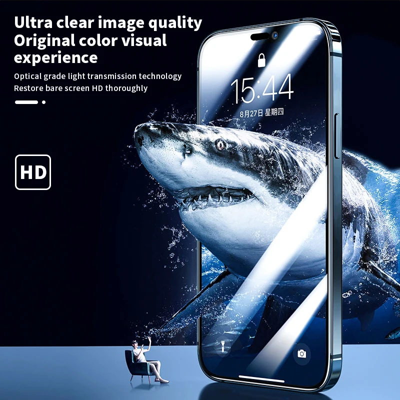 Amazon Premium Quality Top Glass D Pro 3D Silk Print Full Glue Tempered Glass Screen Protector For iPhone 14 13 12 11