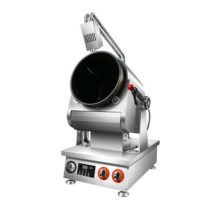 Automatic gas smart big fire food noodle stir fry wok fried rice rotated cooking robot machine for restaurant