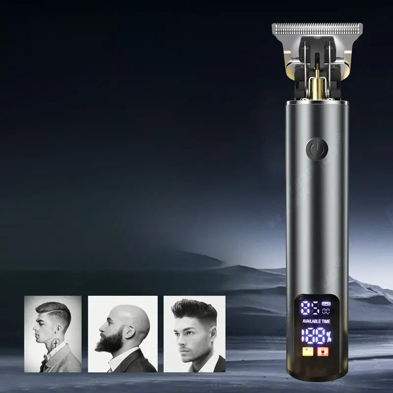 Customized Professional Cordless hair trimmers & clippers  Electric Hair Trimmer LCD Screen Rechargeable USB for haire clippers