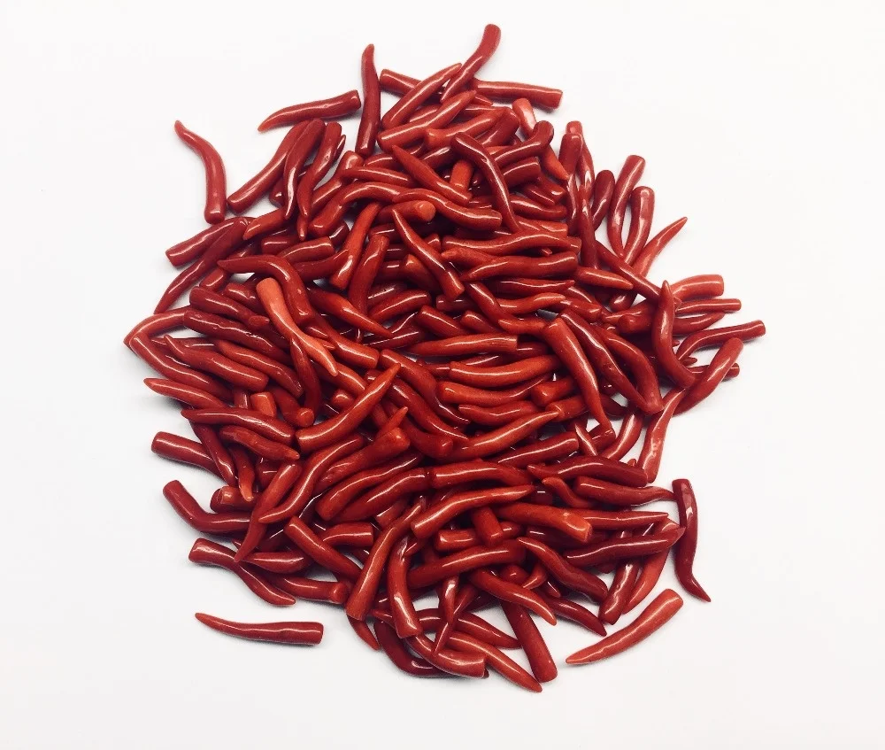 High Quality Italian Red Coral Horn shape for Pendant making good luck charm pendant talisman