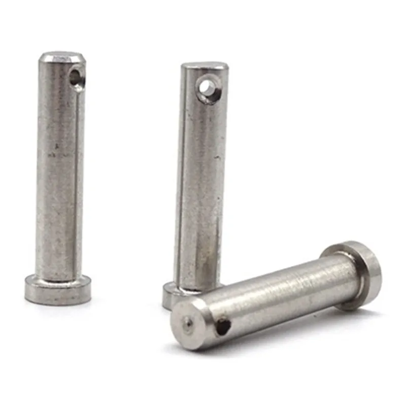304 нержавеющая сталь Стандартная Круглая головка штифт вал плоская внутренняя резьба с отверстием цилиндрические прямые штифты