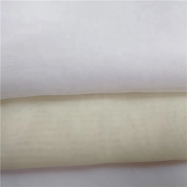 Hot selling 45gsm woven colorful light weight plain 100% polyester voile fabric for curtains