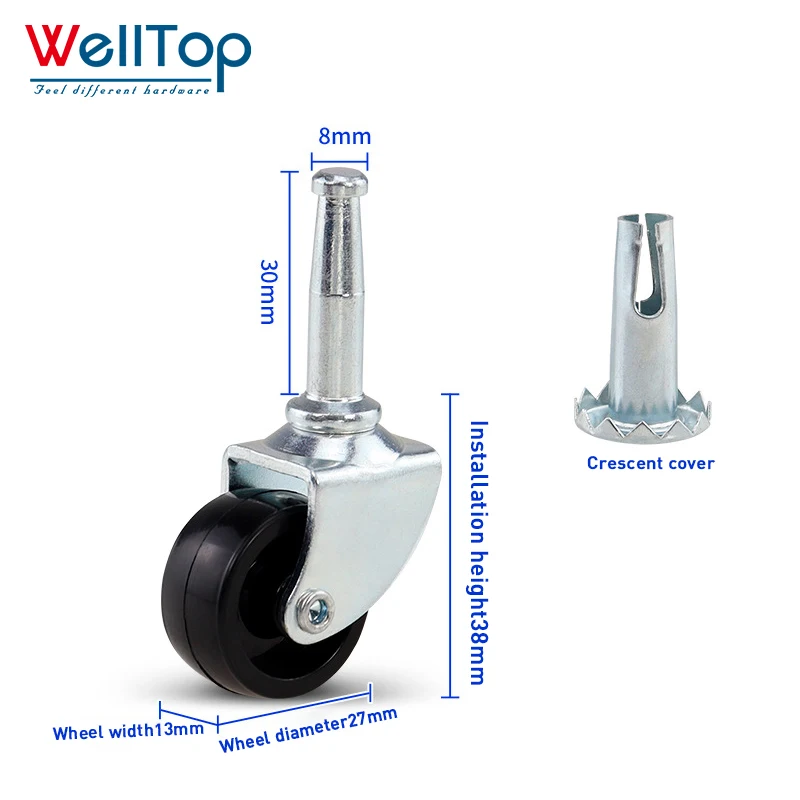 WELLTOP High Quality Furniture Hardware Accessories Furniture Wheels Office Chair Wheels Sofa Caster Wheel