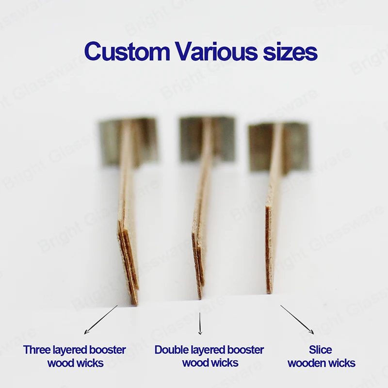 High Quality Factory Custom Various Styles Wood Wick Cross With Iron Stand Wooden Candle Wicks For Soy Wax Candle Making