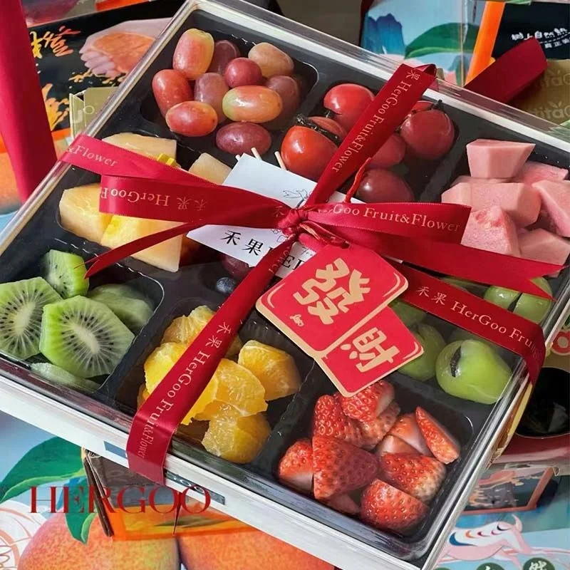 Роскошный контейнер для закусок с крышкой разделенная коробка квадратная одноразовая деревянная тарелок