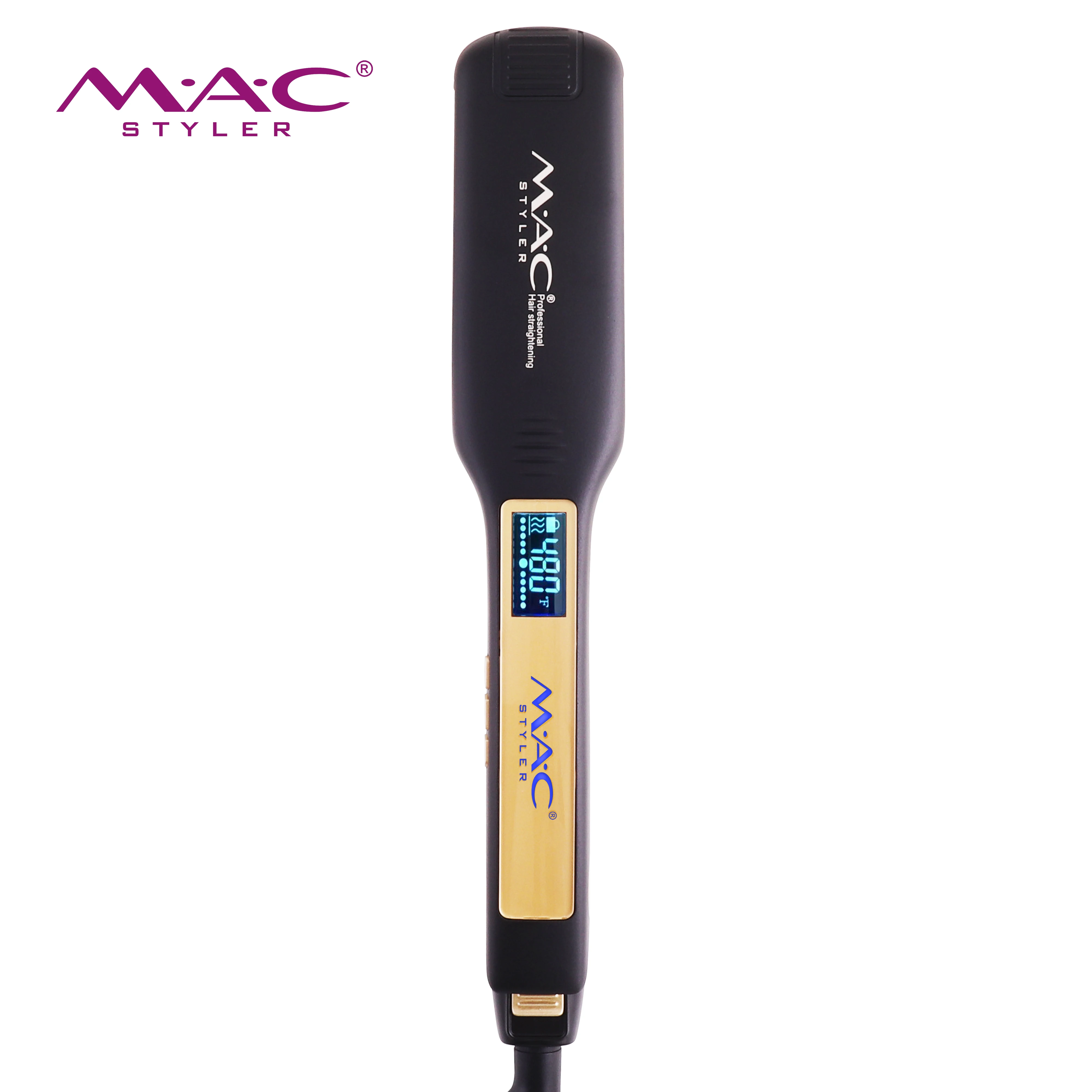 Wholesale Salon Straightening Care Hair Straightener 15 Seconds Fast Heating Temperature Display Titanium Flat Iron