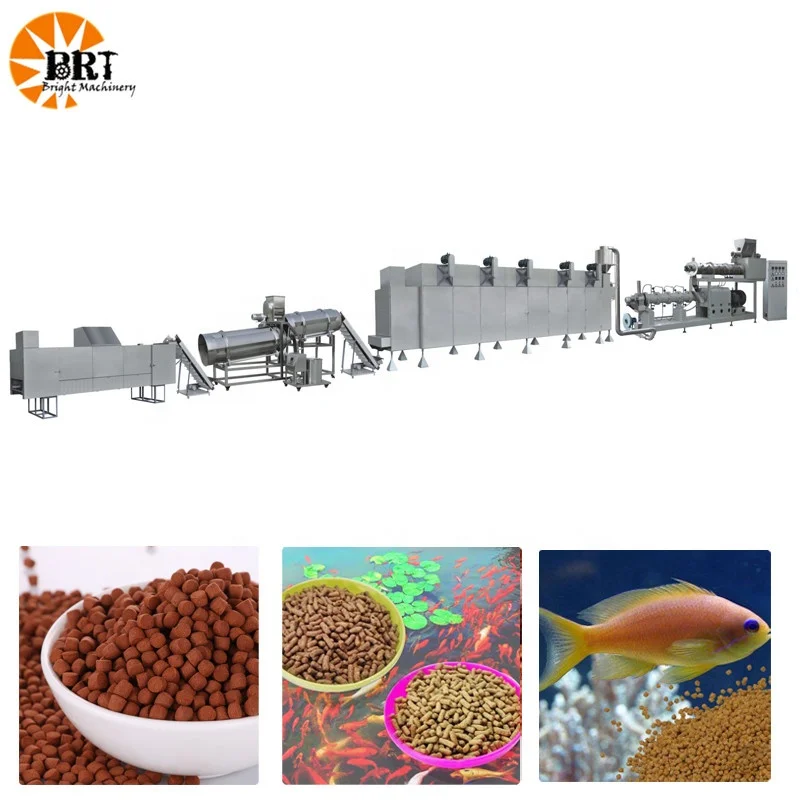 fish floating feed manufacturing machine fish food extruder line for production
